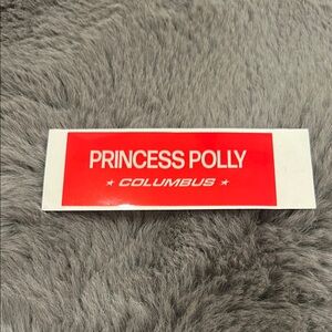 Princess Polly Red Columbus Sticker